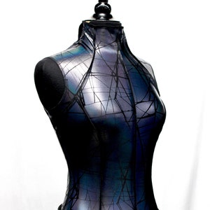 FUTURE SHOCK TOP sleeveless - Cracked Hologram Fabric - Black