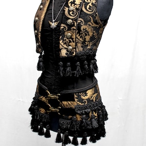 TASSEL SKIRT - Gold/Black