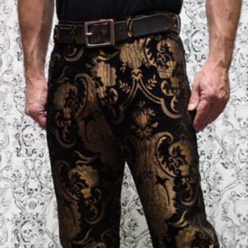 TAPESTRY PANTS Red/black Etsy