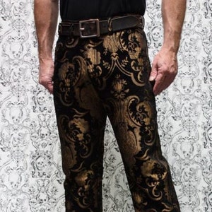 TAPESTRY PANTS - Gold/Black