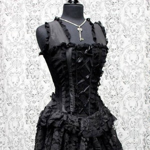 PARIS CABARET DRESS - Black Taffeta