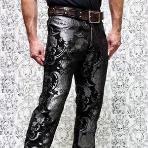 TAPESTRY PANTS - Silver/Black