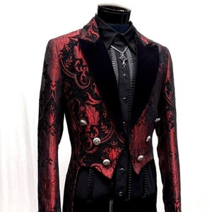 VICTORIAN TAILCOAT - Red/Black Tapestry