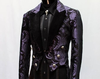 VICTORIAN TAILCOAT - Purple/black Tapestry - Etsy