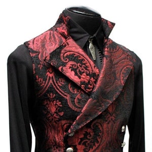 CAVALIER VEST - Red/Black Tapestry