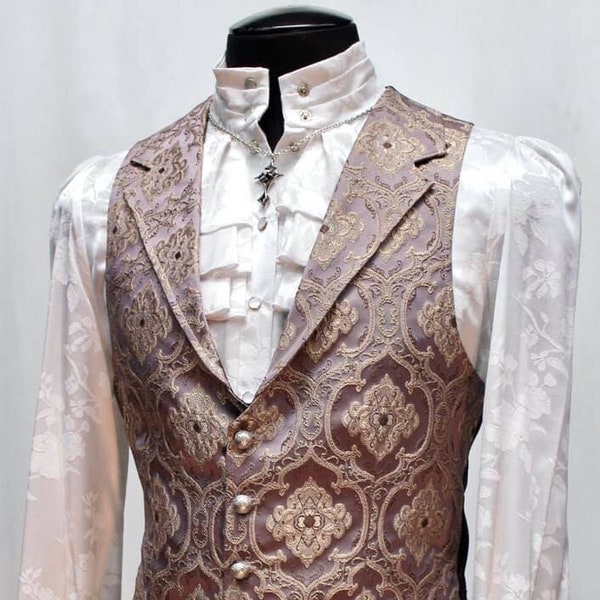 ARISTOCRAT VEST - Lavender Edwardian Brocade