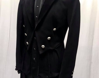 VICTORIAN TAILCOAT - Black Denim