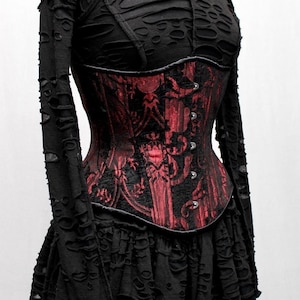 TAPESTRY CORSET - Red/Black Tapestry