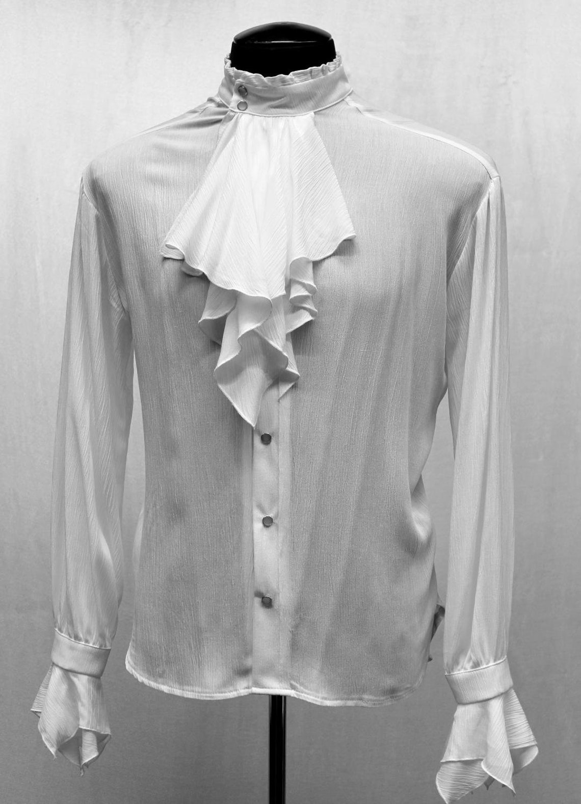 THE COUNT SHIRT White Rayon - Etsy