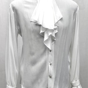 THE COUNT SHIRT White Rayon - Etsy