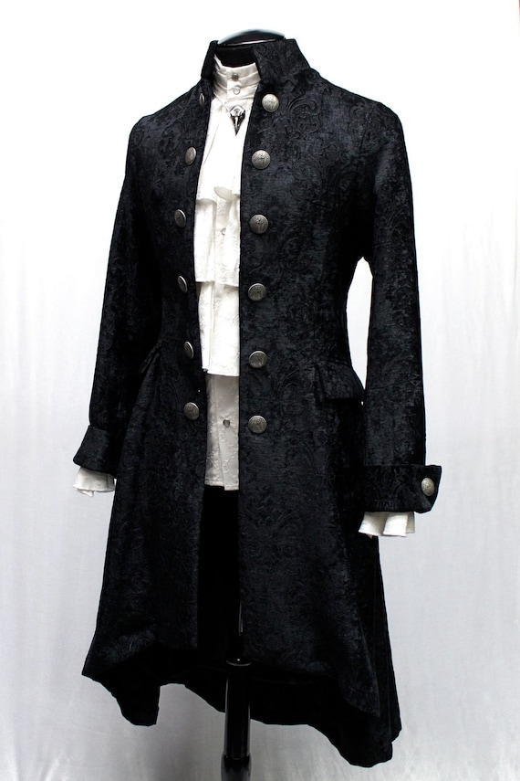 Retro New Mens Goth Jacket Coat Velvet Steampunk Aristocrat Victorian Party  COS