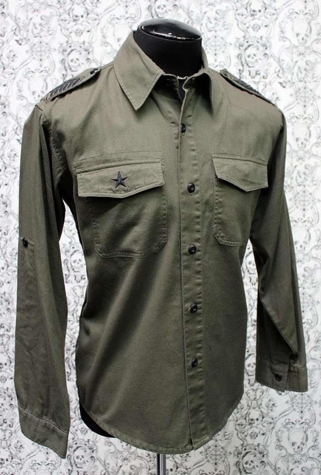 数々の賞を受賞 W/ Green - SHIRT ARMY GUERRILLA Black Etsy - Embroidery ウェア