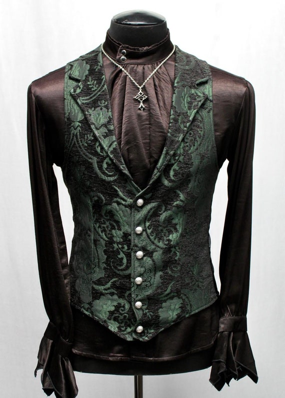 ARISTOCRAT VEST Green/black Tapestry - Etsy
