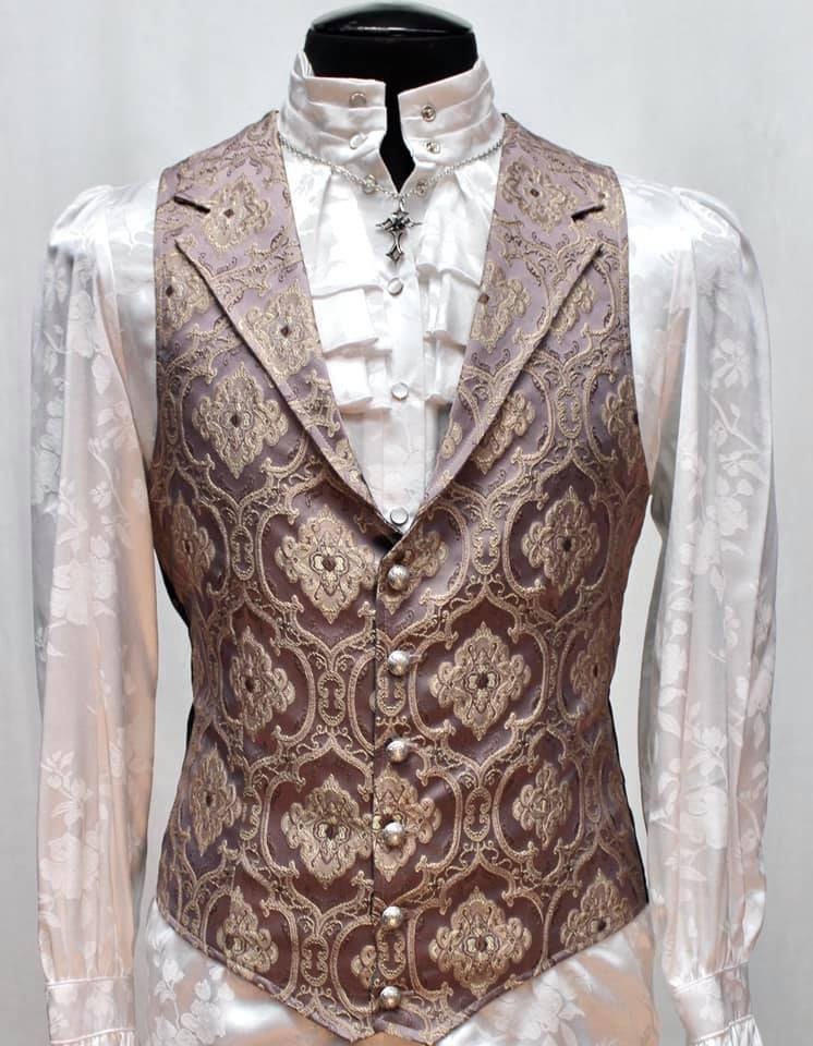 ARISTOCRAT VEST Lavender Edwardian Brocade - Etsy