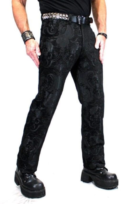 TAPESTRY PANTS Black Tapestry | Etsy