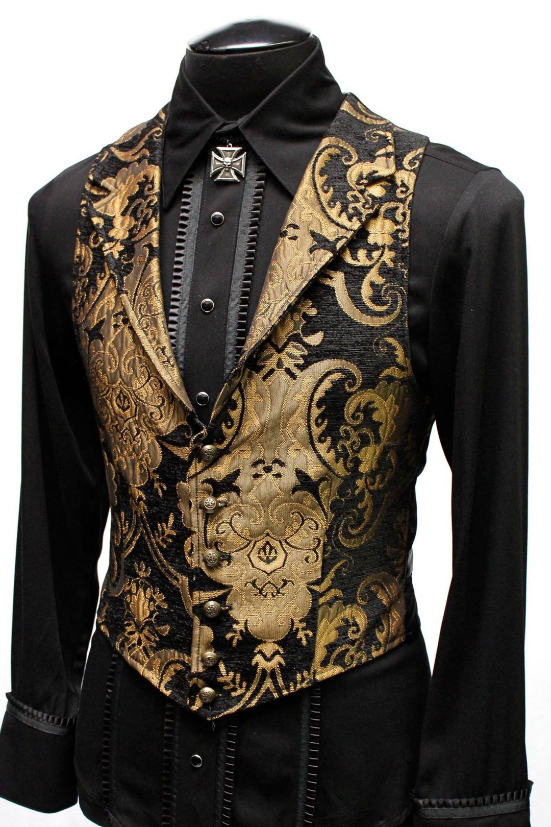 ARISTOCRAT VEST Gold black Etsy