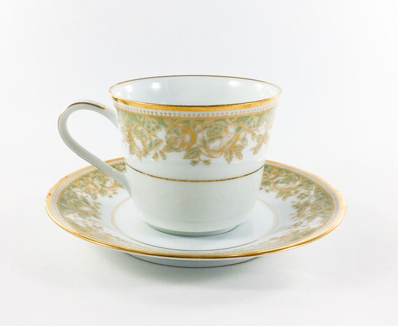 Noritake Lucerne Tea Cup And Saucer 8 Ounce Cup And Saucer Etsy