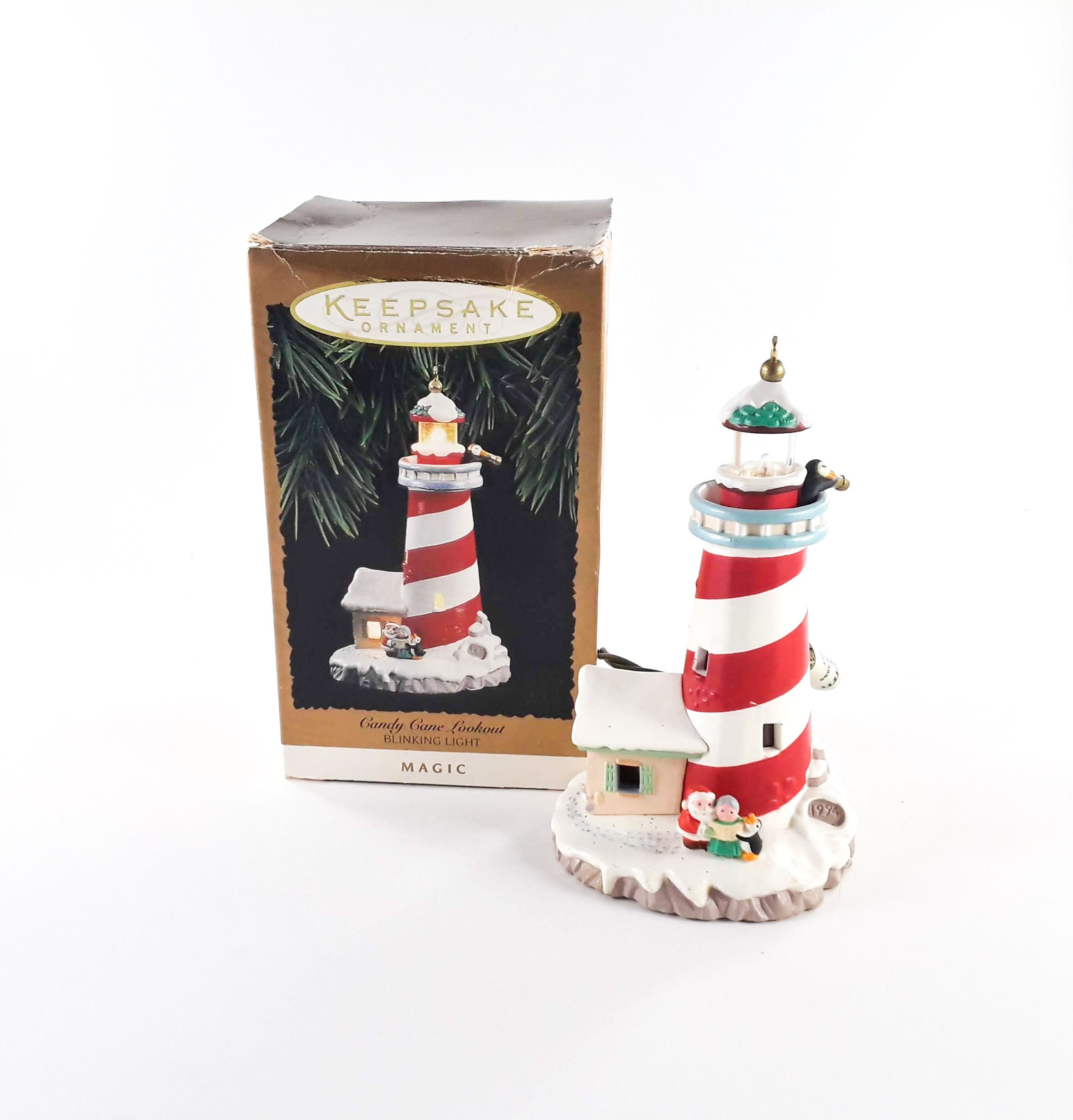 Candy Cane Lookout Lighthouse Hallmark Keepsake Christmas Etsy