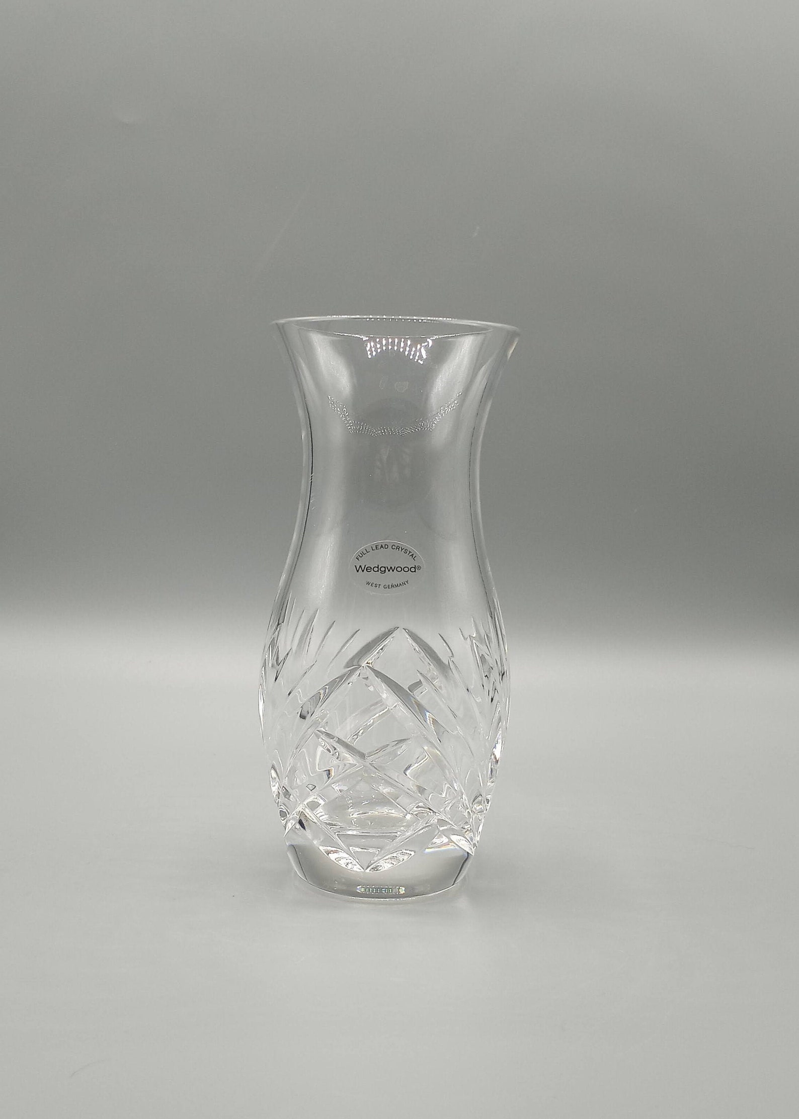 Wedgwood Majesty England Cut Clear Crystal Bud Vase Vintage Etsy