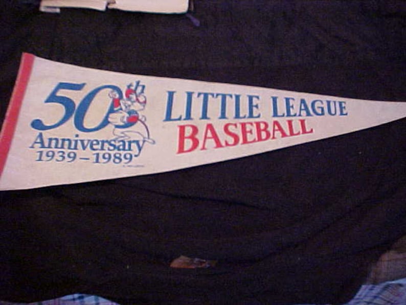1939-1989 50th Anniversary Little League baseball full size pennant