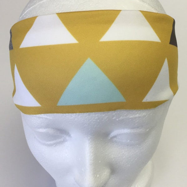 Womans workout headband // head bands // headwraps // stretch yoga running headband //Mustard