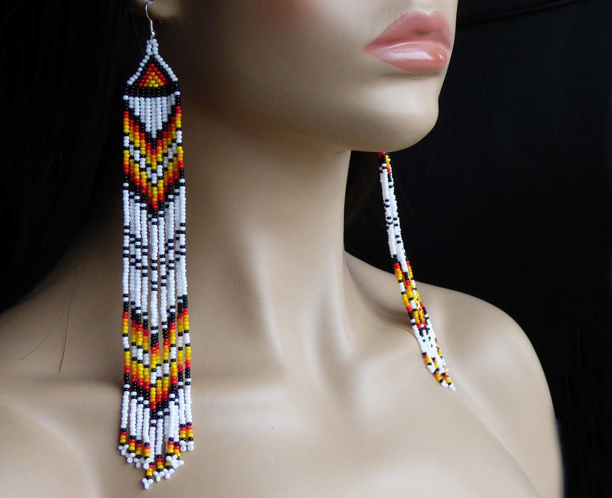 Native American Beaded Earring and Pendant