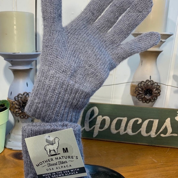 US Made Alpaca Knit Gloves