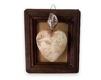Herz ex voto mit oder ohne Holzrahmen