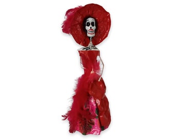 Catrina hecha a mano papel maché día de muertos - Etsy México Catrina hecha a mano papel maché día de muertos - Etsy México