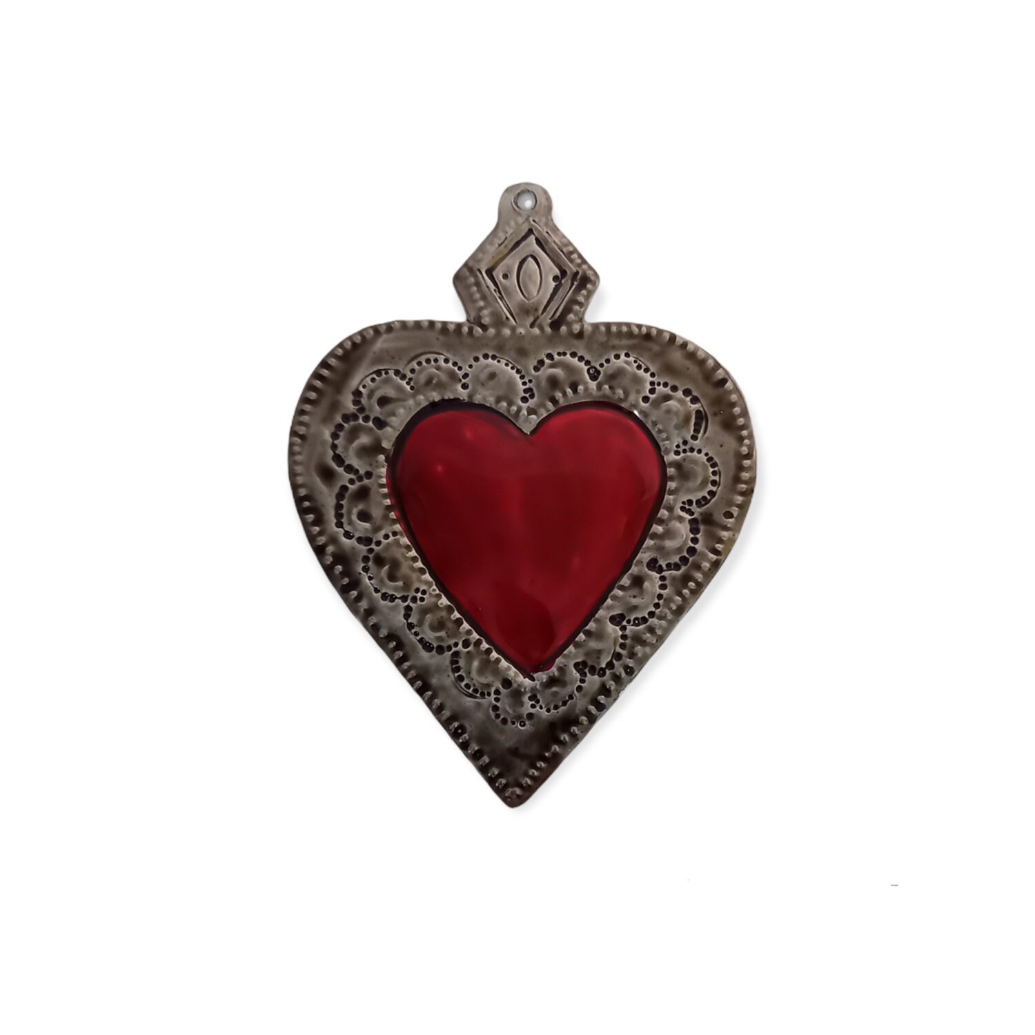 Coeur Ex Voto Diamant Rouge