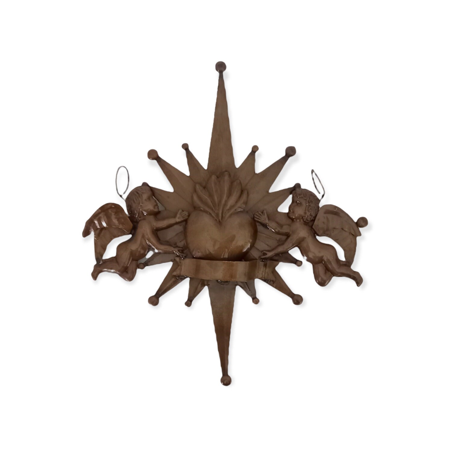 Coeur Ex Voto Vintage avec Anges