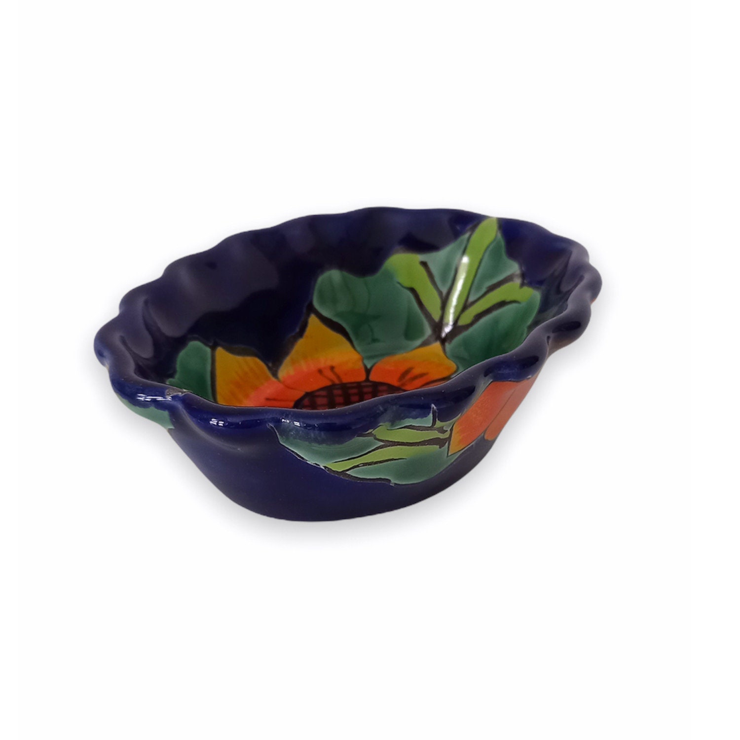 Ramequin Coloré en Talavera Bleu Tournesol