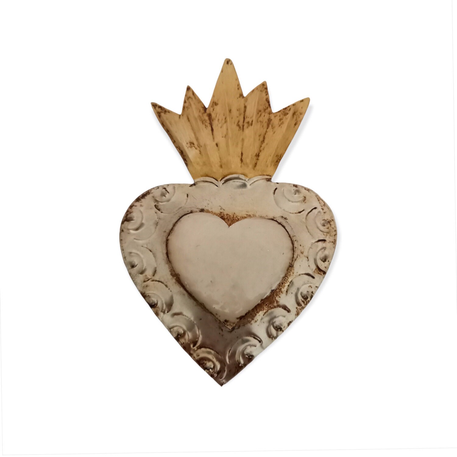 Coeur Ex Voto Vintage Pour Décoration Murale