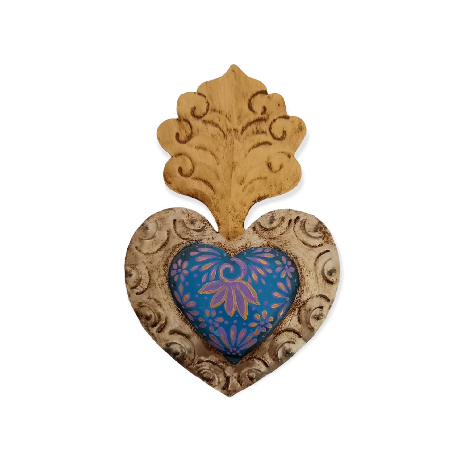 Coeur Ex Voto Vintage Pour Décoration Murale