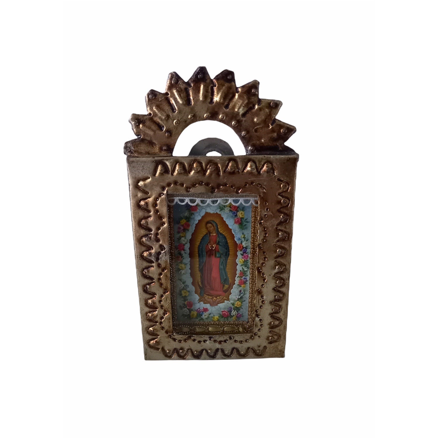 Vitrine avec Décoration Vierge de Guadalupe