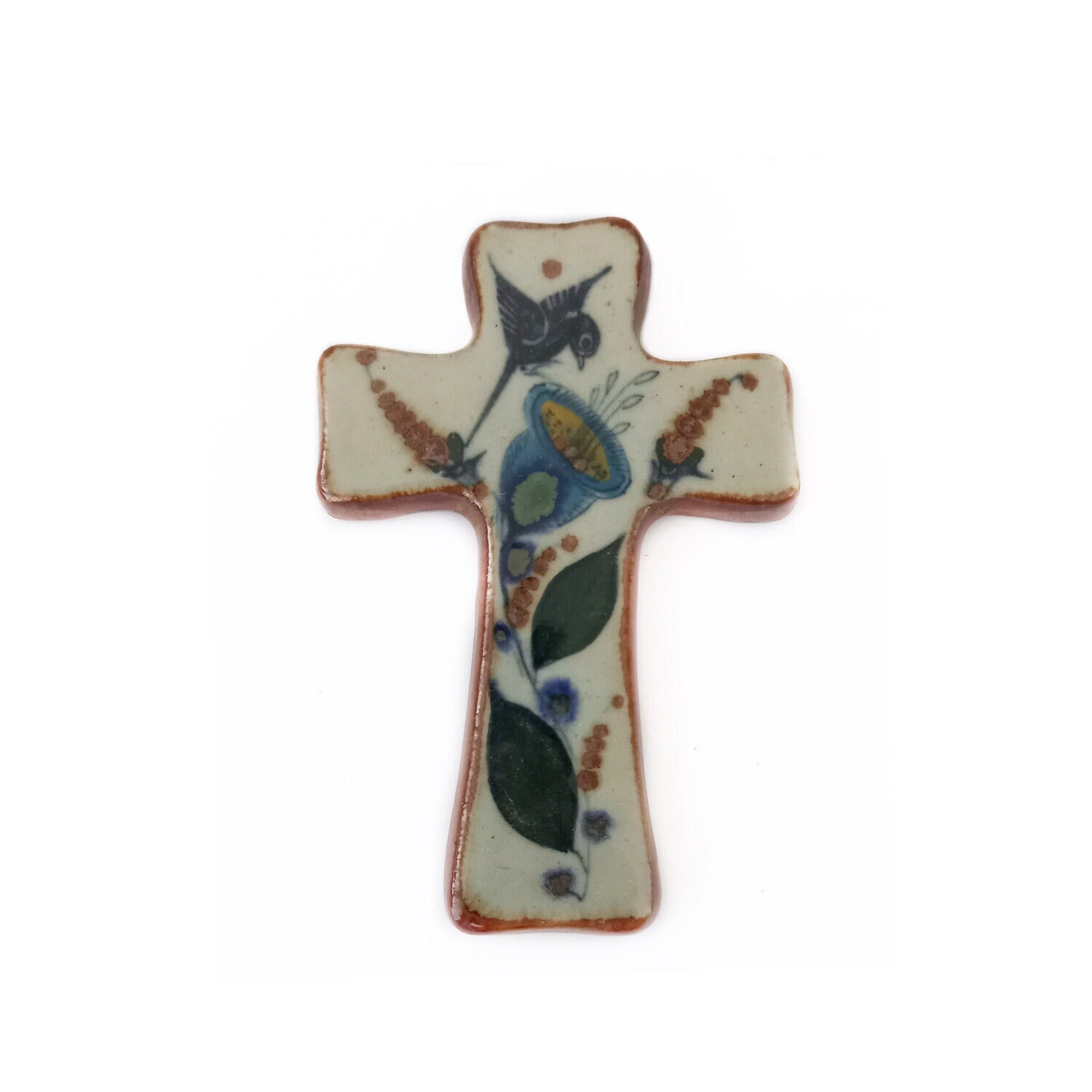 Croix Murale Colombe en Céramique