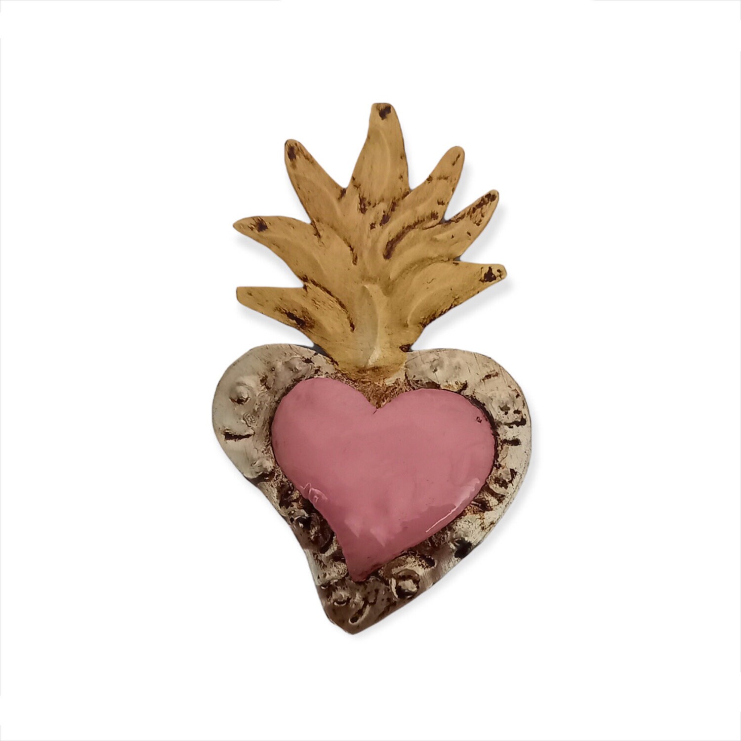 Coeur Ex Voto Vintage Pour Décoration Murale