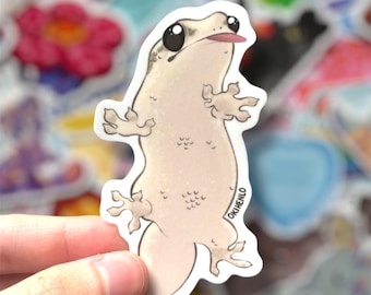Clung to a window chunky Lizard meme gecko stickers