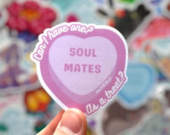 Sweetheart Candy Sticker: Romance Novel, Soulmates - Bookish Treat