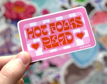 HOT FOLKS READ Bookish stickers