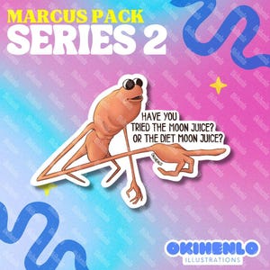 Stickers fanart Marcus VRchat Worm série 2 avez-vous essayé Moon Juice DIET MOONJUICE