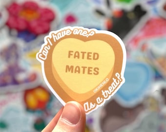 Sweetheart Candy Sticker: Romance Novel, Bookish Fated Mates