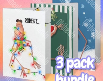 Marcus Holiday cards 3 pack: VRchat Worm Fan portrait