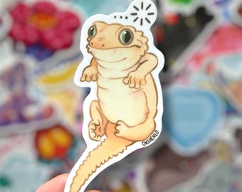 Chonky Lizard meme Bearded dragon loading memory stickers