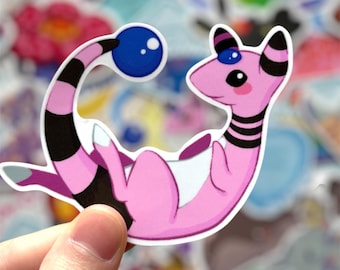 Pink Shiny Electric Digital pet stickers