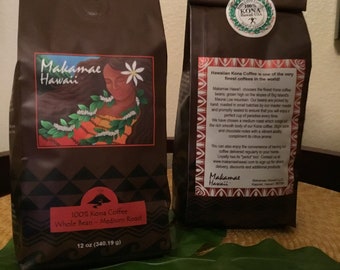 100% Kona Coffee, 12oz whole bean