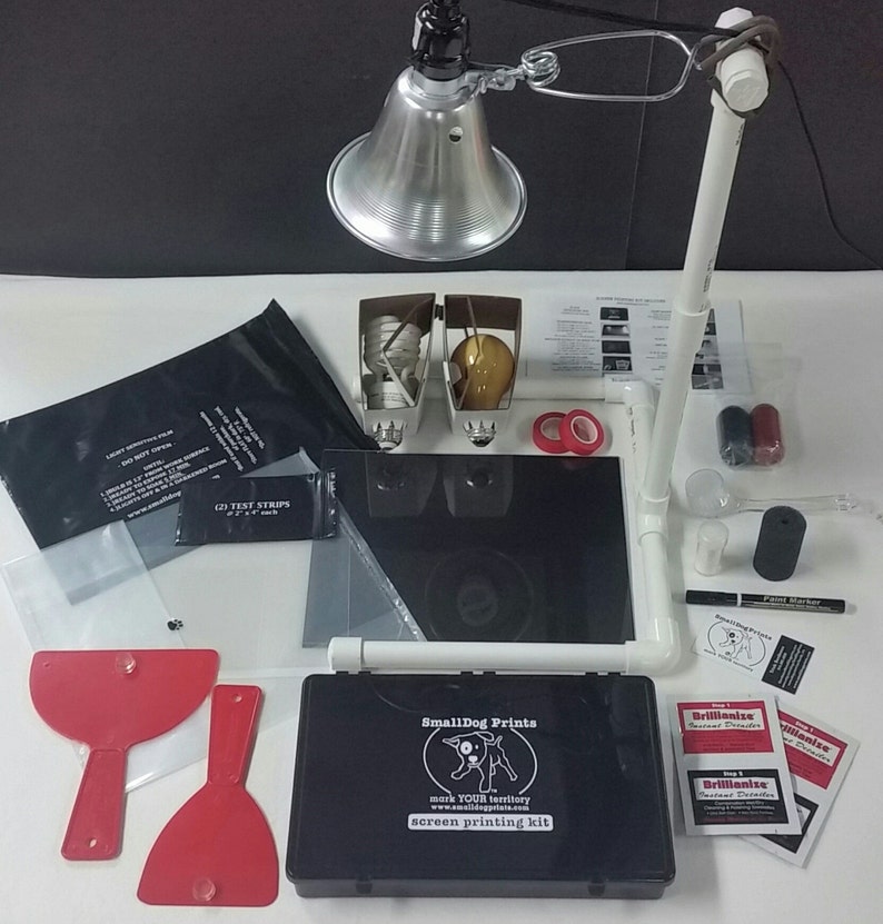 Complete Diy Silk Screen Printing Kit Light W 2 Bulbs All Inclusive