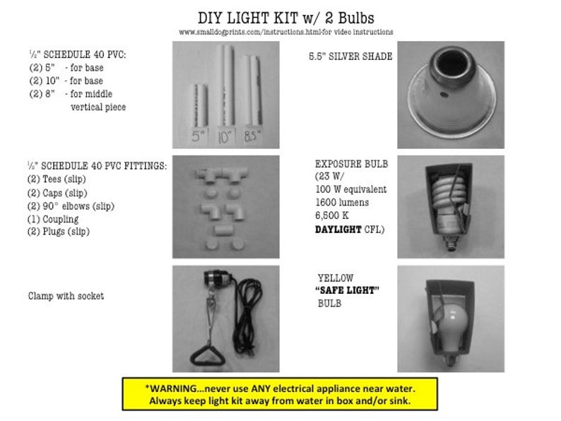 LIGHT KIT DIY Silk Screen Printing w/ 2 Bulbs expose Emulsion Etsy