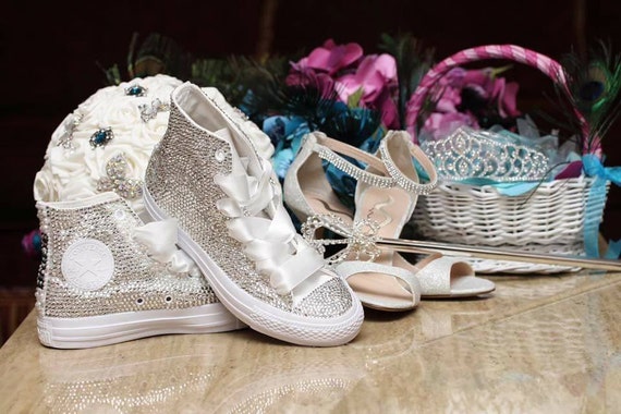 blinged out converse sneakers