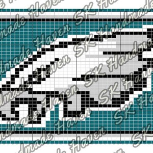 Mönster till grovstickad filt: Eagles-logotyppläd, Philly Sports-fan (digital nedladdning)